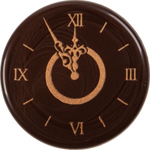 2 Horloges (5 cm) - Chocolat Noir