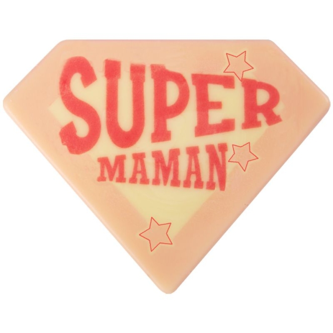 1 Grand Dcor Super Maman (8 cm) - Chocolat Blanc 