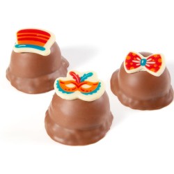 5 Dcors Carnaval (3, 5 cm) - Chocolat Blanc. n1