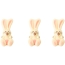 3 Lapins Souriants (5 cm) - Chocolat Blanc