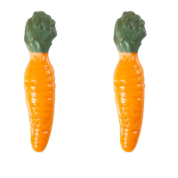 2 Grandes Carottes (7 cm) - Chocolat Blanc