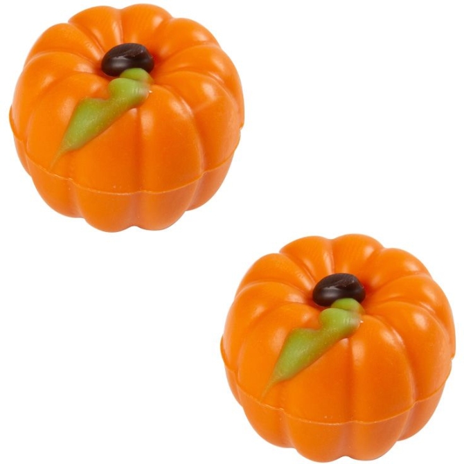 2 Citrouilles 3D  2, 8 cm - Chocolat Blanc 