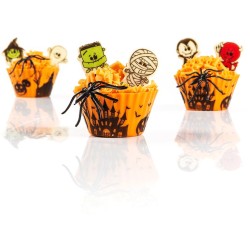 6 Figurines Halloween 4 cm - Chocolat Blanc. n°1