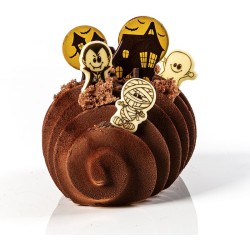 6 Figurines Halloween 4 cm - Chocolat Blanc. n°2