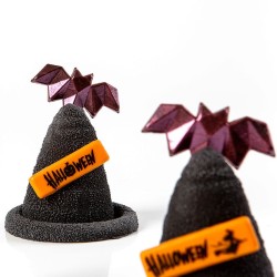 5 Plaquettes Halloween Orange 4, 5 cm - Chocolat Blanc. n1