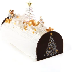 2 Embouts de Sapin Or 8 cm - Chocolat. n1