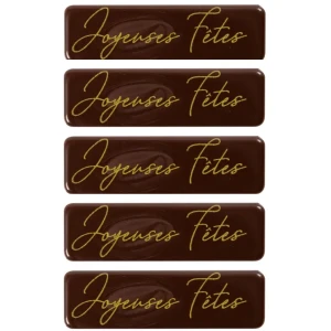5 Petites Plaquettes Joyeuses Ftes (4,5 cm) - Chocolat