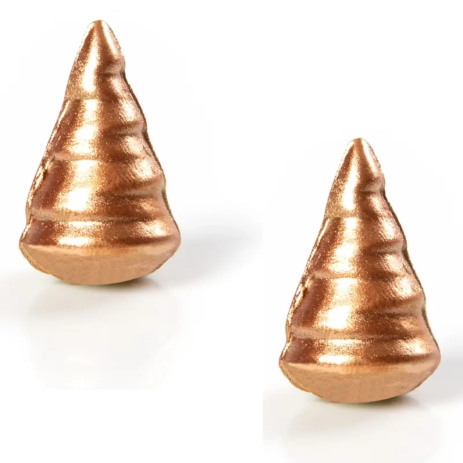 2 Sapins Or 3D (3, 5 cm) - Chocolat 