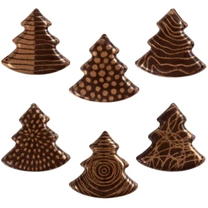 5 Petits Sapins de Noël (2,5 cm) - Chocolat