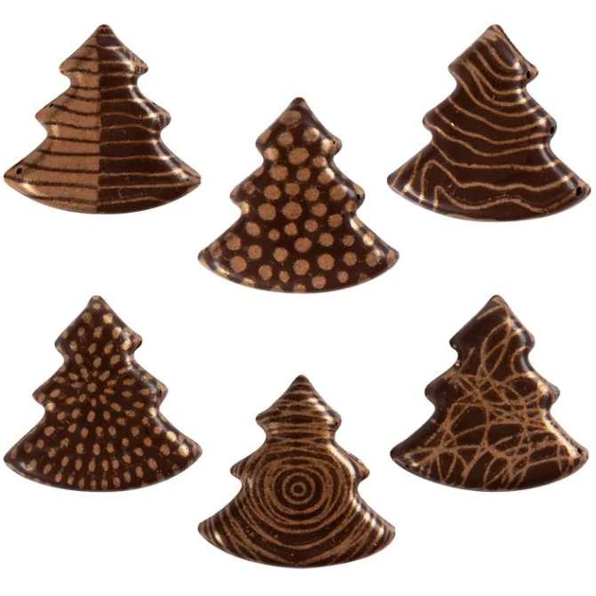 5 Petits Sapins de Nol (2, 5 cm) - Chocolat 
