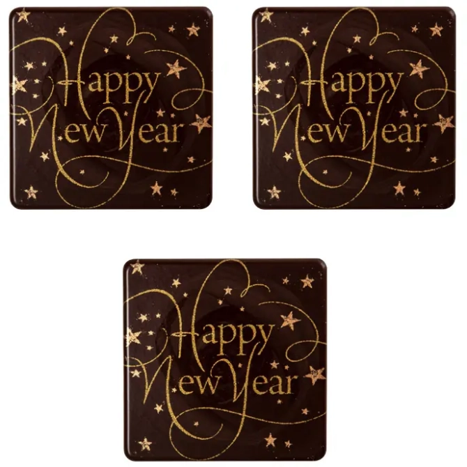 3 Carrs Happy New Year (3, 8 cm) - Chocolat 