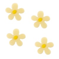 4 Fleurs 2.8 cm) - Chocolat Blanc