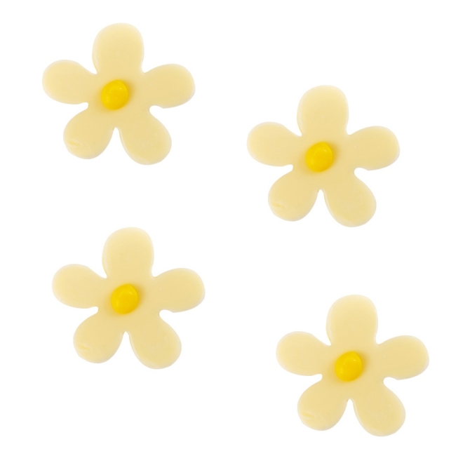 4 Fleurs 2.8 cm) - Chocolat Blanc 