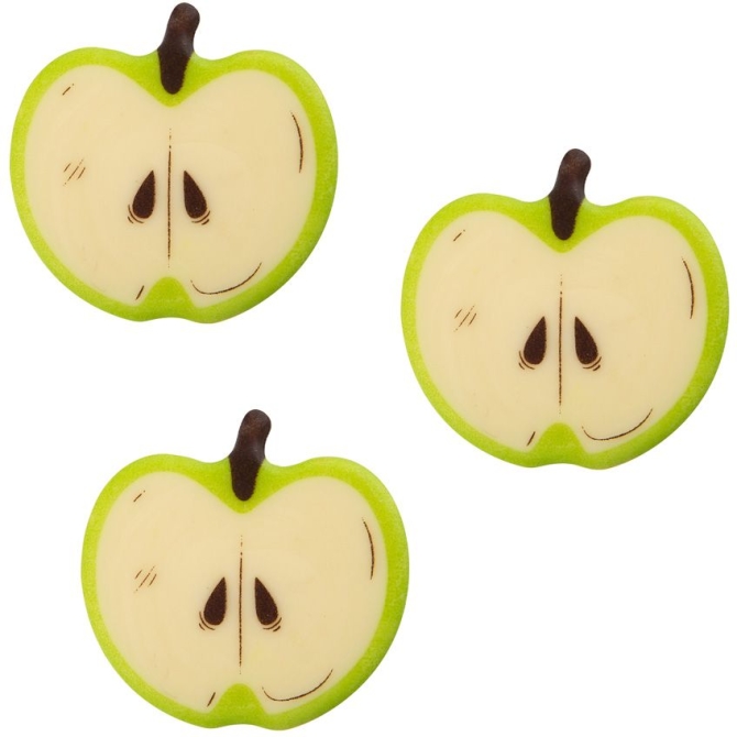 3 Tranches de Pomme (5 cm) - Chocolat Blanc 