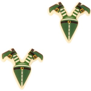2 Pics Elfe St Patrick 5,7 cm - Chocolat Blanc