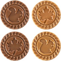 2 Dcors Automne  3,8 cm  Chocolat