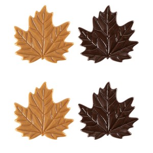 2 Feuilles d'Automne 5,5 cm  Chocolat