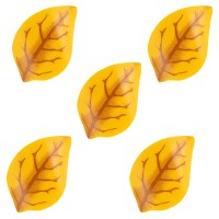 5 Feuilles d'Automne 3,5 cm  Chocolat Blanc