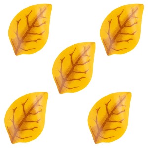 5 Feuilles d'Automne 3,5 cm  Chocolat Blanc