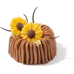2 Tournesols  3, 7 cm  Chocolat Blanc. n2