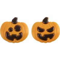 2 Citrouilles Halloween 3,5 cm  Chocolat