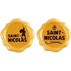 5 Tampons Joyeuses Ftes 3 cm  Chocolat Blanc. n2
