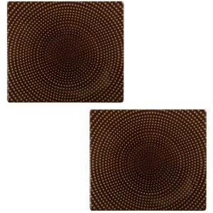 2 Embouts de Bûche Point Illusion (9 cm) – Chocolat Noir