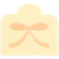 2 Embouts de Bche avec Noeud Rose (9 cm)  Chocolat Blanc. n1