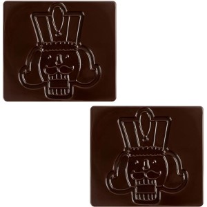 2 Embouts de Bûche Casse-Noisette (9 cm) – Chocolat Noir