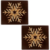 2 Embouts de Bche toile Or (9 cm)  Chocolat Noir