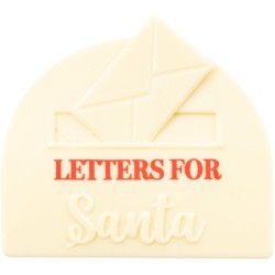 2 Embouts de Bûche Boîtes aux Lettres “Letters for Santa” (8 cm) – Chocolat Blanc. n°1