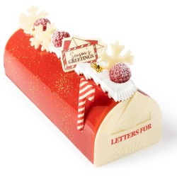 2 Embouts de Bûche Boîtes aux Lettres “Letters for Santa” (8 cm) – Chocolat Blanc. n°2
