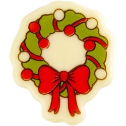 4 Couronnes de Nol (3 cm)  Chocolat Blanc. n1