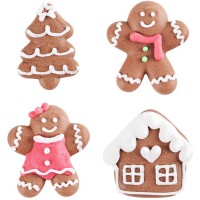 Assortiment de 4 Cookies Nol (3 cm)  Sucre