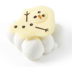 2 Bonhommes de Neige Fondant (7 cm)  Chocolat Noir. n2
