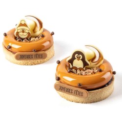 4 Plaquettes Joyeux Noël (5, 5 cm) – Chocolat Blond. n°2