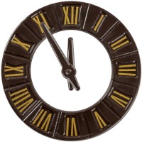 1 Horloge avec Aiguilles (12 cm)  Chocolat Noir