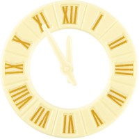 1 Horloge avec Aiguilles (12 cm)  Chocolat Blanc