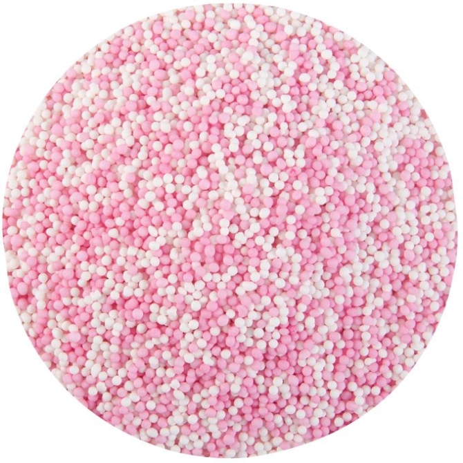 50 g Nonpareils Bébé Fille Rose / Blanc