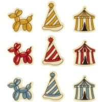 Set de 3 D�cors Cirque � Chocolat Blanc Rouge