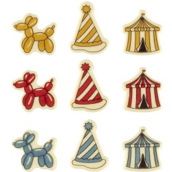 Set de 3 D�cors Cirque � Chocolat Blanc. n�2