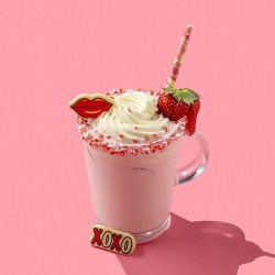 Set de 6 D�cors Saint-Valentin � Chocolat Blanc. n�1