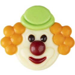 2 T�tes de Clown (4 cm) � Chocolat Blanc. n�1
