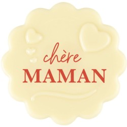 3 Fleurs Ch�re Maman (5 cm) � Chocolat Blanc. n�1