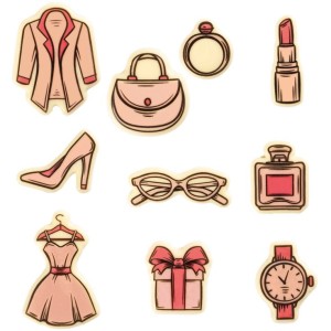 Set de 10 D�cors Mode � Chocolat Blanc
