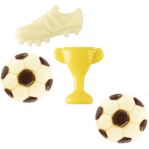 Set de 4 D�cors Foot (3 cm) � Chocolat Blanc 