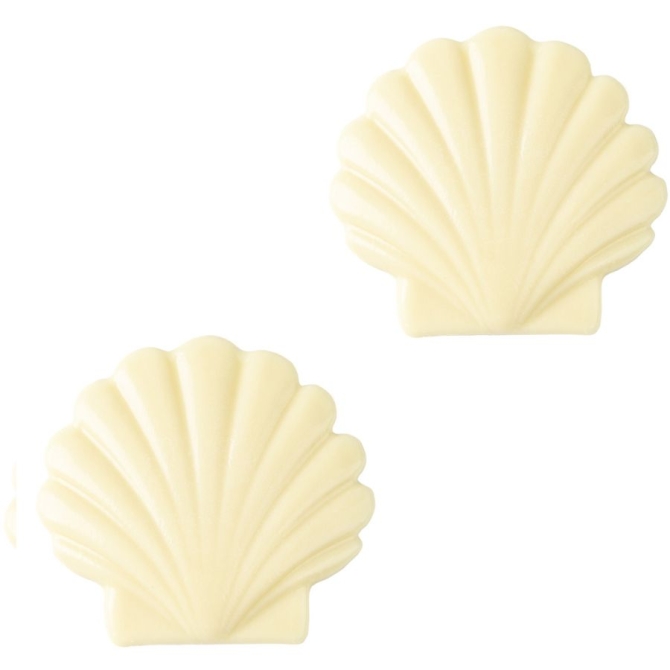 2 Coquillages (6, 3 cm) � Chocolat Blanc 