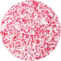 50g Nonpareils Fuchsia, Rose et Blanc