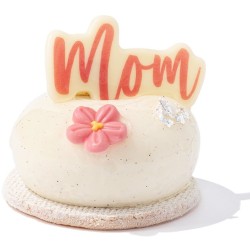 5 Mini Fleurs Rose (� 2 cm) � Chocolat Blanc. n�5