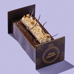 2 Embouts de Bûche Merry Christmas (9 cm) – Chocolat Noir. n°2